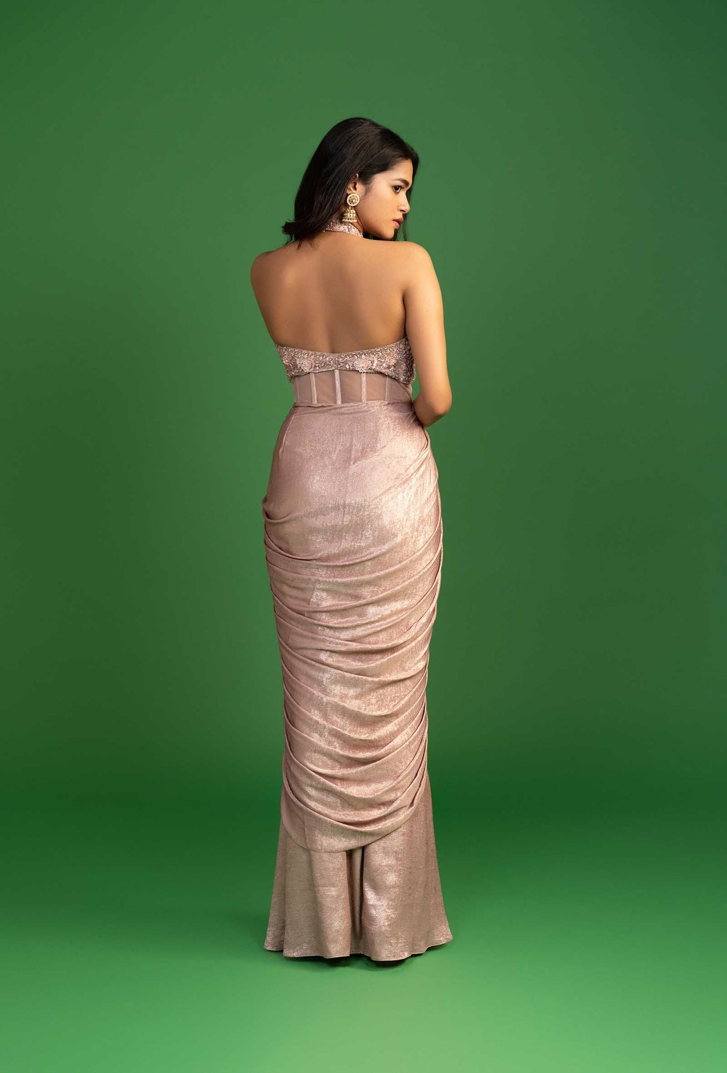 Sabrina Lilac Corset Style Fishtail Gown
