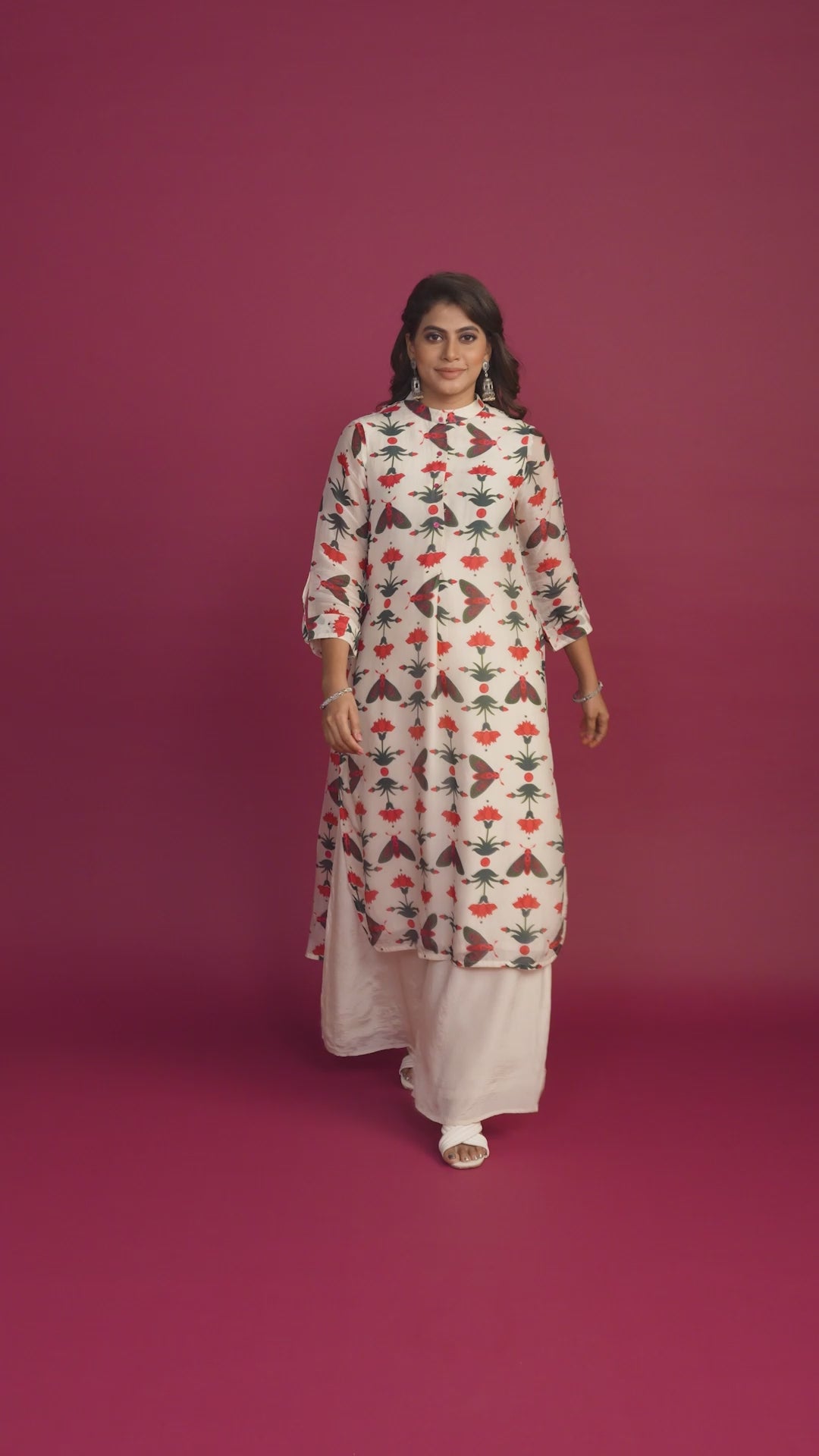 Off-White Bug Print Kurta Set
